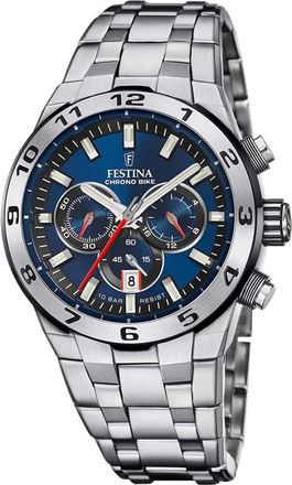 Festina F20670-1 Mens Chrono Bike Watch - Silver - One Size