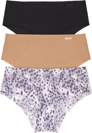 DKNY Litewear Cut Anywear 3-Pack Hipster Panties in Bkglwthstl at Nordstrom, Size X-Large