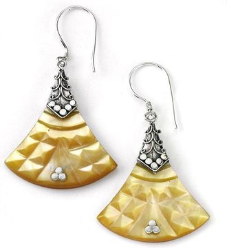 Samuel B. Silver Pearl Fan Earrings