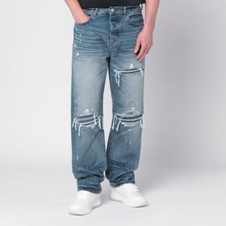 Amiri Jeans with rips Honeycomb Indigo