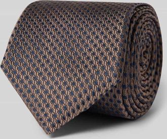 Olymp Seidenkrawatte aus reiner Seide (6,5 cm) in Mittelbraun, Gr&ouml;&szlig;e 1