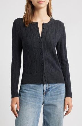Rag & Bone Francesca Wool Blend Cardigan in Charcoal at Nordstrom Rack, Size X-Small