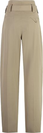 Bottega Veneta Womens Trousers Cotton Gabardine Sand Straight