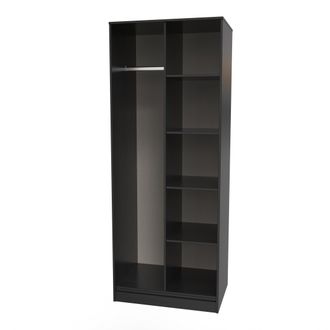 Welcome Furniture Haiti Ready Assembled Open Wardrobe - Black Matt - Welcome Furniture | TJ Hughes