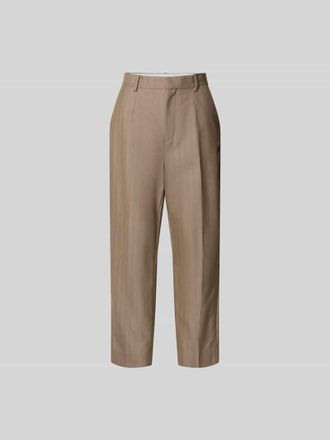 Victoria Beckham Leinenhose aus reinem Leinen in Camel, Gr&ouml;&szlig;e 32