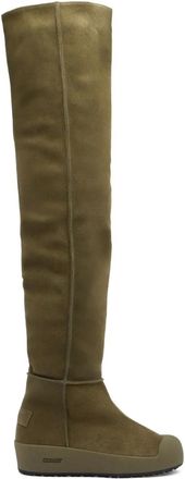 Bally curling over-the-knee boots - Green