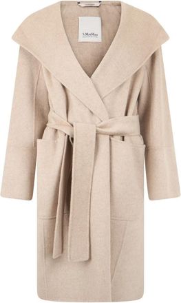 Max Mara Smmarmonia Robe Coat - Dames - Jas met riem - Beige - S - Wol - Jassen