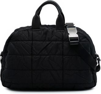 Prada Pre-owned Shoulder Bags, female, Black, Size: ONE SIZE Pre-owned Quilted Nylon Tote Bag