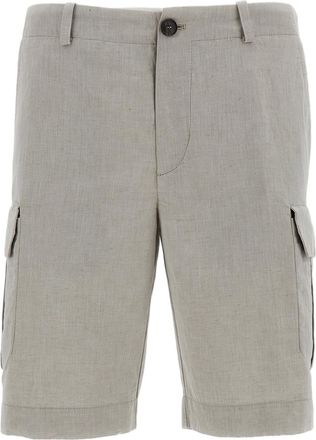 Roberto Ricci Design Linen-Cotton Canvas Cargo Shorts