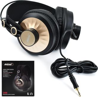 Trade Shop Trade Shop - Auriculares Con Cableado Por Cable D68 Hifi Stereo 3.5 Mm Jack M&uacute;sica Dise&ntilde;o Ergon&oacute;mico