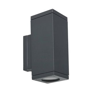 Netlighting Sandvik Outdoor 2 Light Up & Down Wall Light Graphite IP65 GU10 LED in Grey
