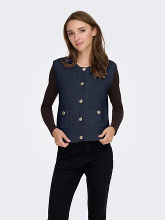 Jacqueline de Yong Vest zonder mouwen met knoopsluiting