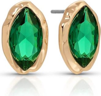 Ettika Crystal Luxe Mini Stud Earrings in Green at Nordstrom