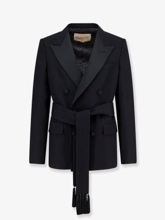 Valentino Blazer in lana vergine con cintura - VALENTINO - gender_Man