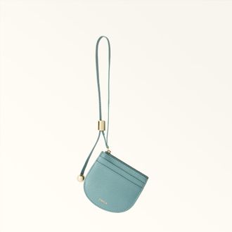 Furla Laura Porta Carte Di Credito S Cloud Blue Blu Pelle Stampata Donna