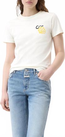 Closed Embroidered T-Shirt In Ivory