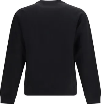 Valentino Mens Cotton Jersey Crewneck Sweatshirt Nero Sweatshirts Sweater