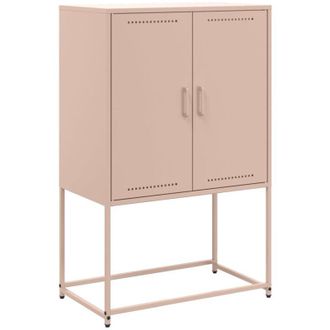 vidaXL Highboard Pink 68.5x38.5x107 cm Steel Vidaxl