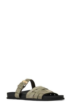 Aquatalia Ispera Weatherproof Slide Sandal in Sage Suede at Nordstrom, Size 10.5