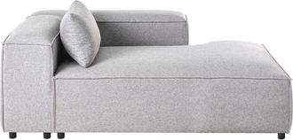 Beliani Beliani - Chaise Longue Izquierda Moderna Tapizado De Tela Para Sof&aacute; Gris Claro Brande