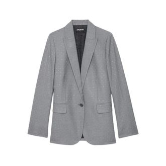 Zadig&Voltaire Dames, Jassen, Grijs, Maat: 2XS Viscose