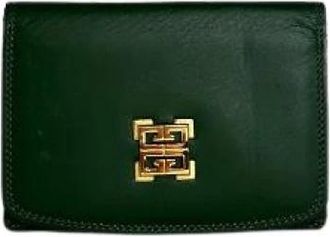 Givenchy Pre-owned Vintage Kaarthouder - Dames - Vintage Accessoires - Groen - ONE Size - Leer - Vintage