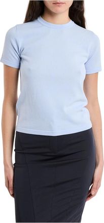 Marella Viscose-blend T-shirt - Dames - T-shirts - Blauw - S - Tops