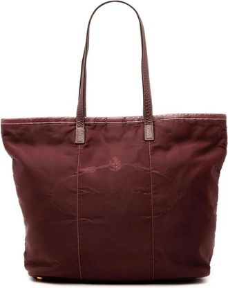 Prada Pre-owned Nylon Tote Bag - Dames - Vintage Shopper - Rood - ONE Size - Nylon - Vintage