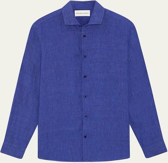 Frescobol Carioca Mens Anton Linen Button-Down Shirt