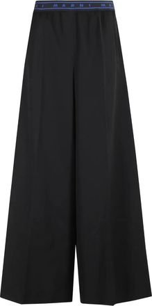 Marni logo waistband trousers - Black