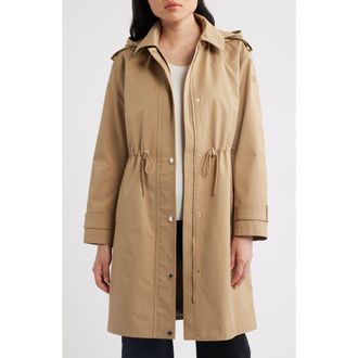 Michael Kors Hooded Trench Coat in Dark Camel at Nordstrom, Size X-Small