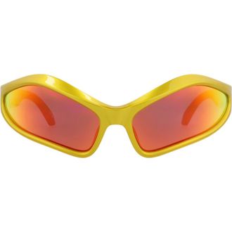 Balenciaga 77mm Cat Eye Sunglasses in Yellow Yellow Red at Nordstrom Rack