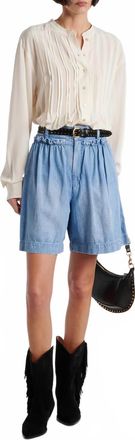 Isabel Marant Ingrid Denim Shorts In Light Blue