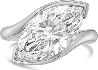 Diana M. Jewels PLATINUM LAB GROWN MARQUISE DIAMOND FASHION RING WEIGHING 12.00 CTS TW