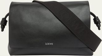 Loewe Mens Flamenco Leather Messenger Bag