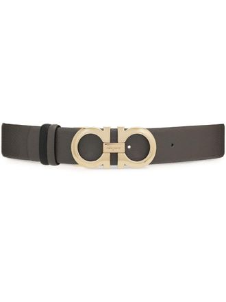 Ferragamo Cintura reversibile con fibbia Gancini - Grigio
