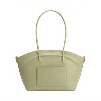 Melie Bianco Womens Recycled Vegan Leather Tote Bag In Hazel Mint