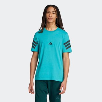adidas T-Shirt ADIDAS SPORTSWEAR M FI 3S REG T, Herren, Gr. M, pure teal, Obermaterial: 100% Baumwolle, normal, Rundhals, Shirts T-Shirt