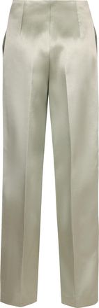 Philosophy di Lorenzo Serafini Womens Satin Trousers - Light Grey - Size EU 42 (Womens)