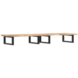 vidaXL Vidaxl - Estante De Lavabo De Pared Acero Y Madera Maciza De Acacia