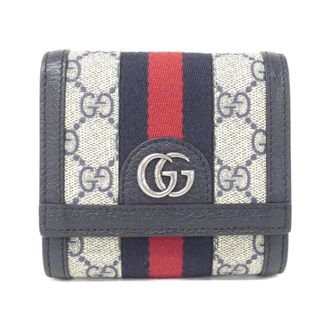 Gucci Beige Blue Gg Supreme Coin Purse/Coin Case (Pre-Owned)