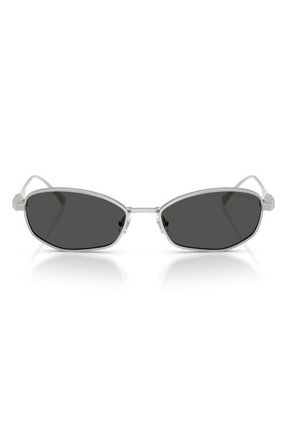 Swarovski 55mm Pillow Sunglasses in Silver /Dark Grey at Nordstrom