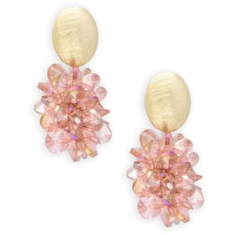 Lott. Gioielli Lott. Gioielli, Accessoires, Dames, Roze, ONE Size, Pailletten, Kristallen Pailletten Ovale Oorbellen