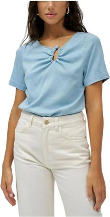 Salsa Lightdenim Blouse - Dames - Blouses - Blauw - M - Denim - Overhemden