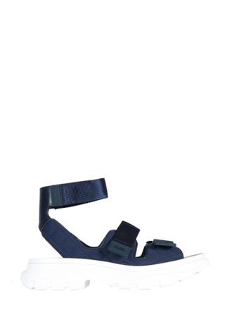 Alexander McQueen Blue Quilted Tread Sandals