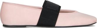 Givenchy Schoenen, Dames, Roze, 40 EU, Leer, Sliced Square Ballerina Tonal
