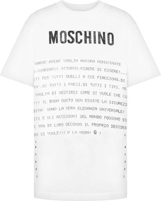 Moschino Short-Sleeved Top with Bold Logo Print