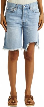 Free People Big Sur Coast Distressed Denim Shorts In Washed Away