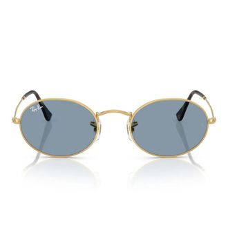 Ray-Ban Sunglasses Rb3547 001/56 Oval Gold/Blue Unisex