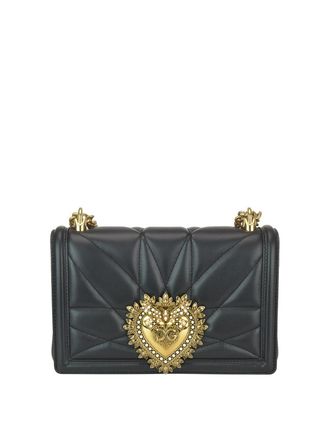 Dolce & Gabbana Devotion black quilted leather bag